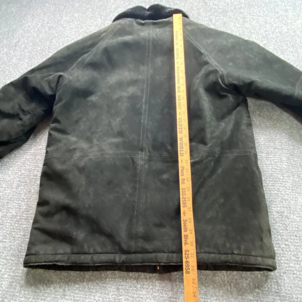 Vintage JLC Reversible Coat Womens L Black Suede Leather Faux Fur Zip Grunge Y2K